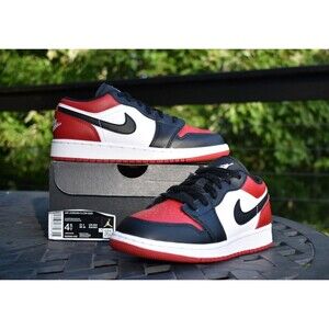 Nike Air Jordan 1 Low GS 'Bred Toe' 2021  553560-612  Youth Size 4.5Y